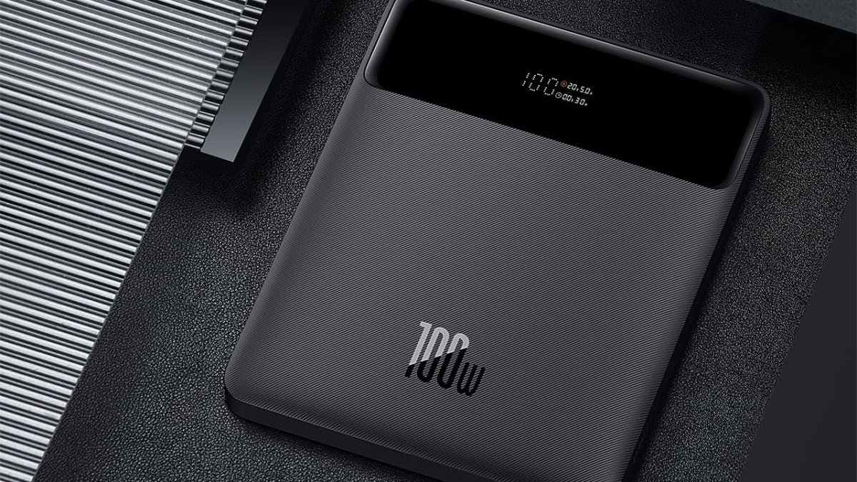 Menyimpan 60% Mati itu Langsing Baseus Bilah 20.000 mAh Kekuatan Bank dengan 100W dari Kekuatan Pengiriman